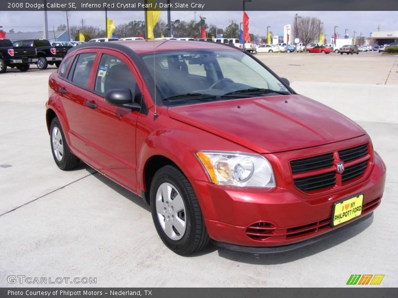 Inferno Red Crystal Pearl / Dark Slate Gray 2008 Dodge Caliber SE