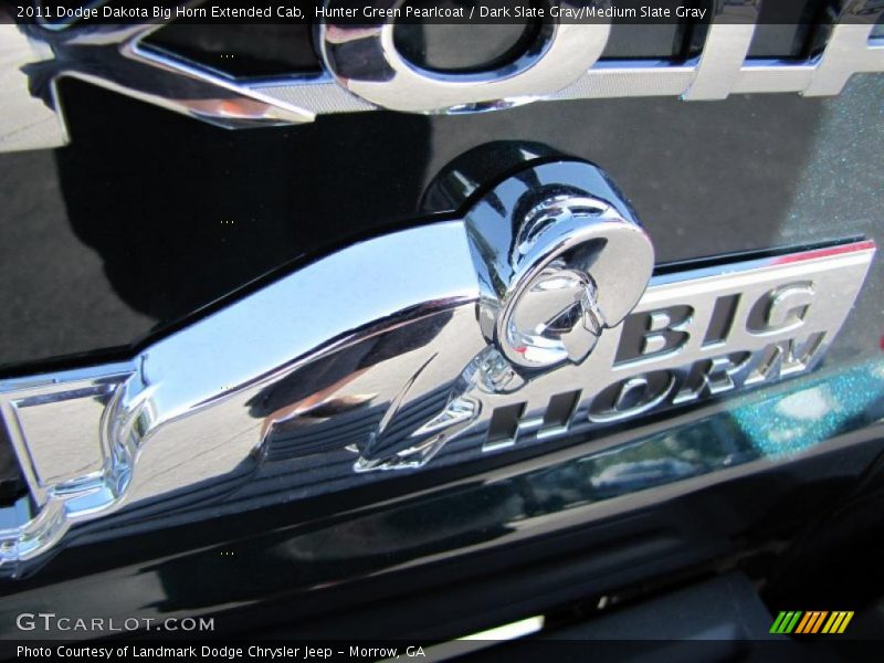 Hunter Green Pearlcoat / Dark Slate Gray/Medium Slate Gray 2011 Dodge Dakota Big Horn Extended Cab