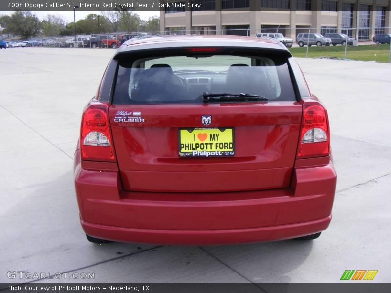 Inferno Red Crystal Pearl / Dark Slate Gray 2008 Dodge Caliber SE