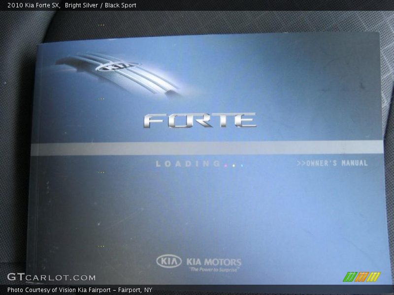 Bright Silver / Black Sport 2010 Kia Forte SX
