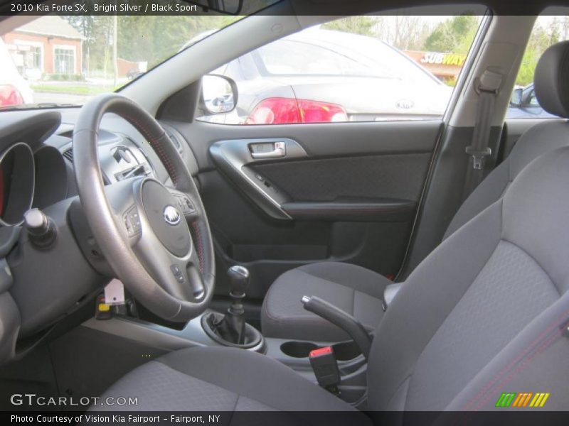 Bright Silver / Black Sport 2010 Kia Forte SX