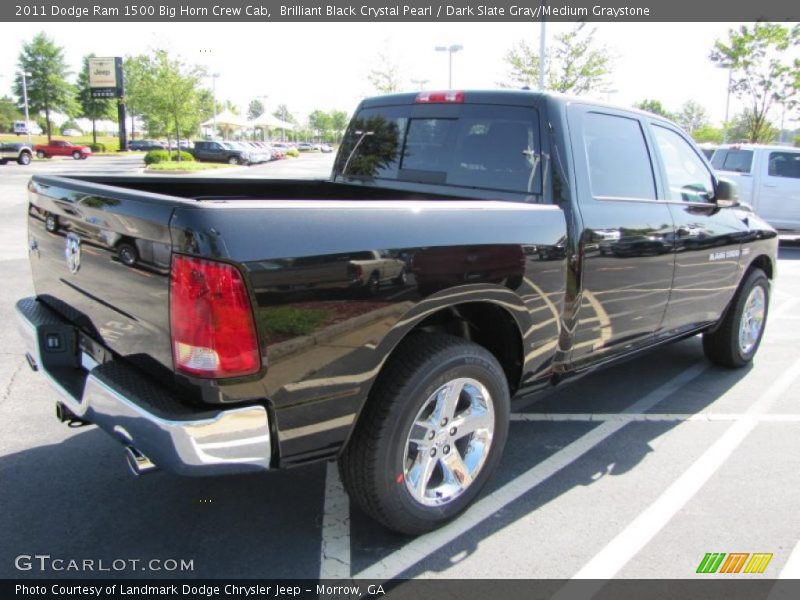 Brilliant Black Crystal Pearl / Dark Slate Gray/Medium Graystone 2011 Dodge Ram 1500 Big Horn Crew Cab