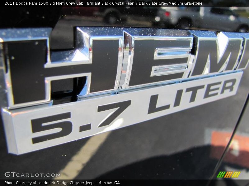 Brilliant Black Crystal Pearl / Dark Slate Gray/Medium Graystone 2011 Dodge Ram 1500 Big Horn Crew Cab