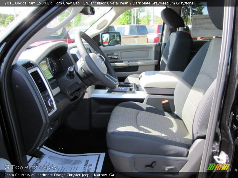 Brilliant Black Crystal Pearl / Dark Slate Gray/Medium Graystone 2011 Dodge Ram 1500 Big Horn Crew Cab