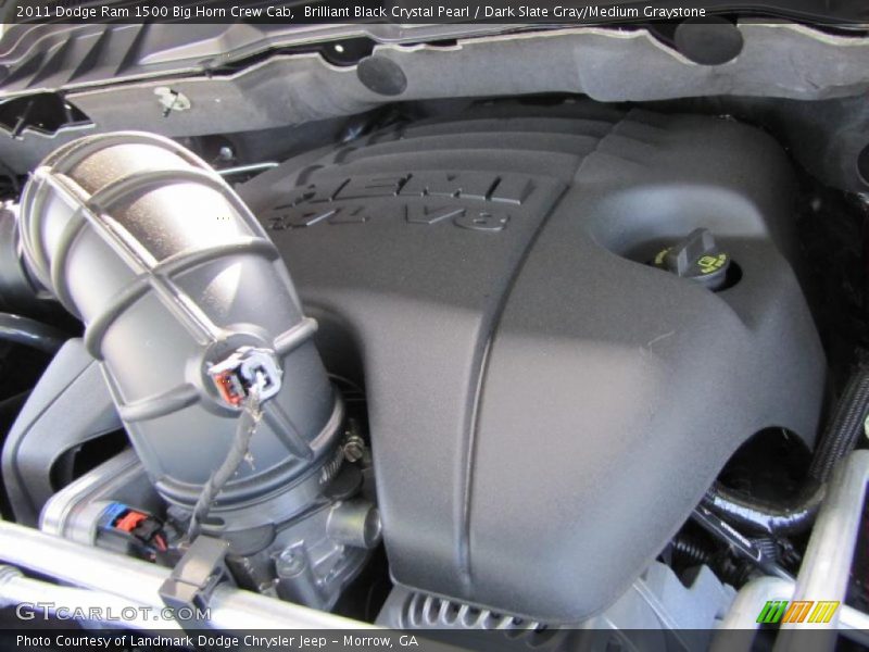 Brilliant Black Crystal Pearl / Dark Slate Gray/Medium Graystone 2011 Dodge Ram 1500 Big Horn Crew Cab