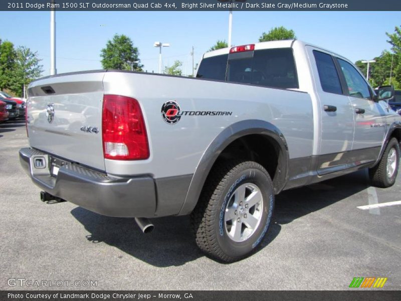 Bright Silver Metallic / Dark Slate Gray/Medium Graystone 2011 Dodge Ram 1500 SLT Outdoorsman Quad Cab 4x4