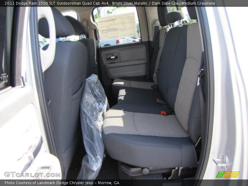 Bright Silver Metallic / Dark Slate Gray/Medium Graystone 2011 Dodge Ram 1500 SLT Outdoorsman Quad Cab 4x4