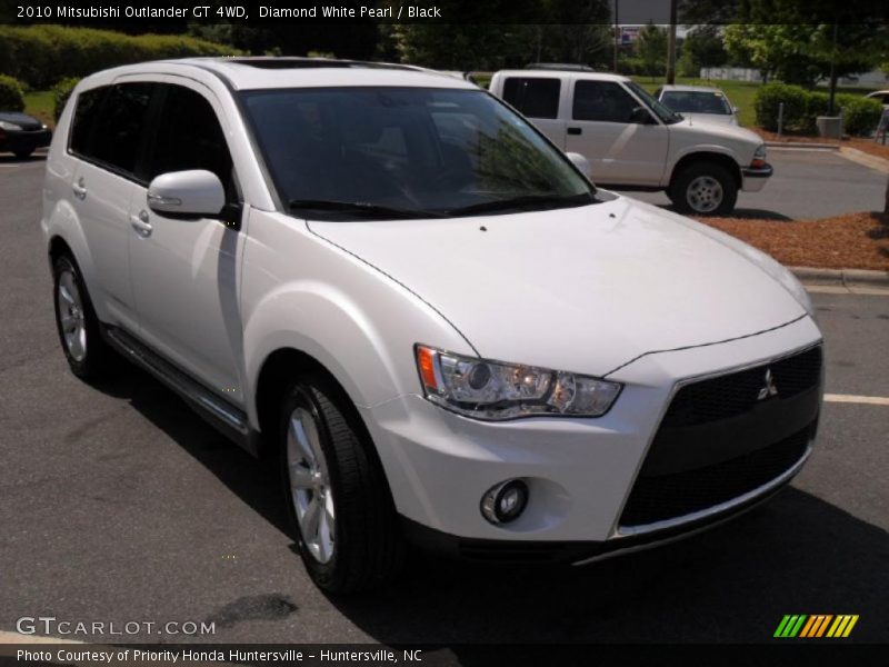Diamond White Pearl / Black 2010 Mitsubishi Outlander GT 4WD