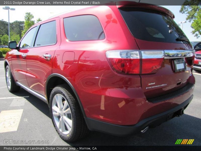 Inferno Red Crystal Pearl / Black 2011 Dodge Durango Crew Lux