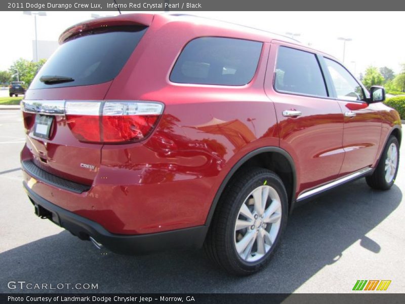 Inferno Red Crystal Pearl / Black 2011 Dodge Durango Crew Lux