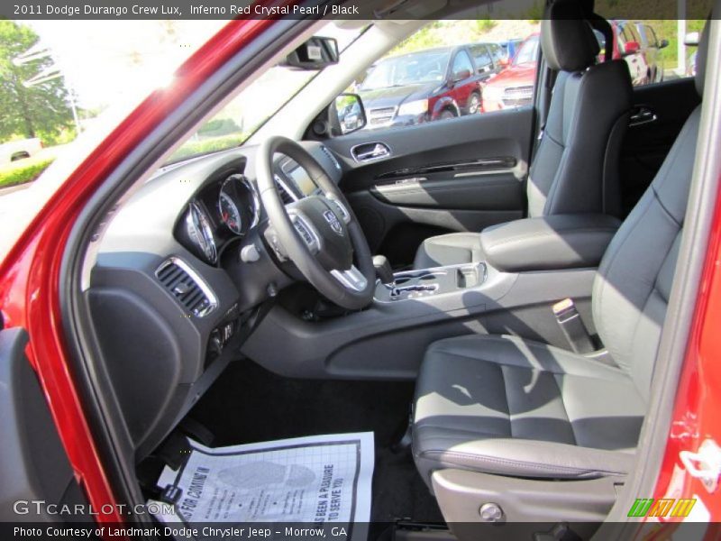 Inferno Red Crystal Pearl / Black 2011 Dodge Durango Crew Lux