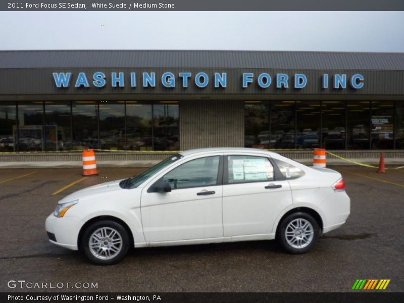 White Suede / Medium Stone 2011 Ford Focus SE Sedan