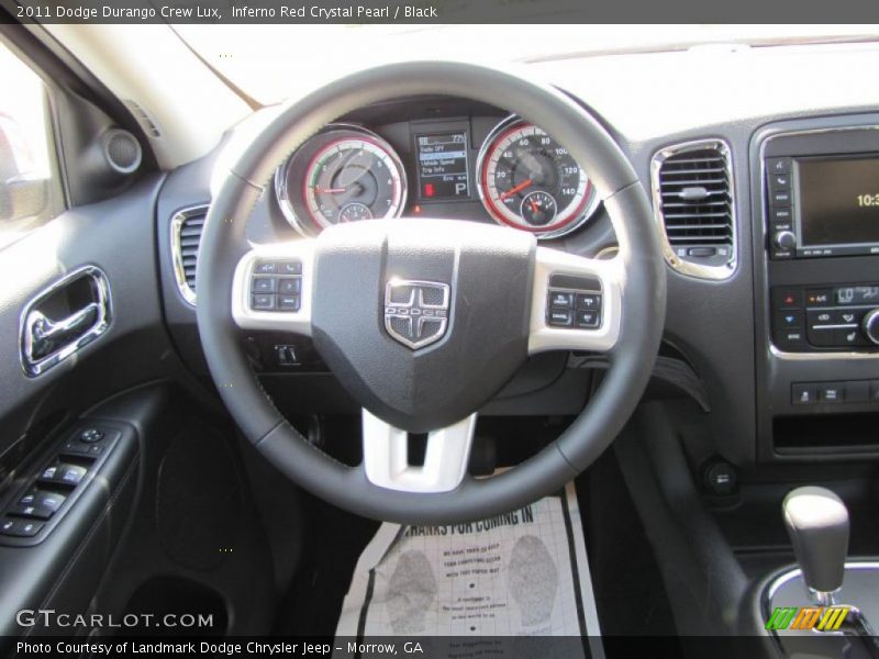 Inferno Red Crystal Pearl / Black 2011 Dodge Durango Crew Lux