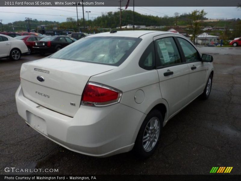 White Suede / Medium Stone 2011 Ford Focus SE Sedan