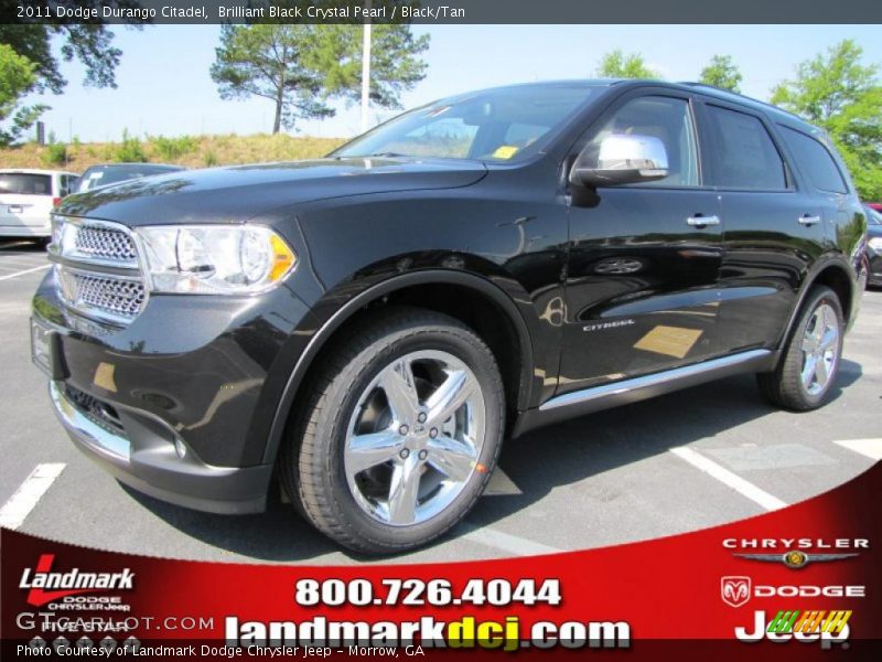 Brilliant Black Crystal Pearl / Black/Tan 2011 Dodge Durango Citadel