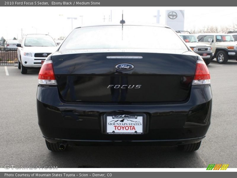 Ebony Black / Medium Stone 2010 Ford Focus S Sedan
