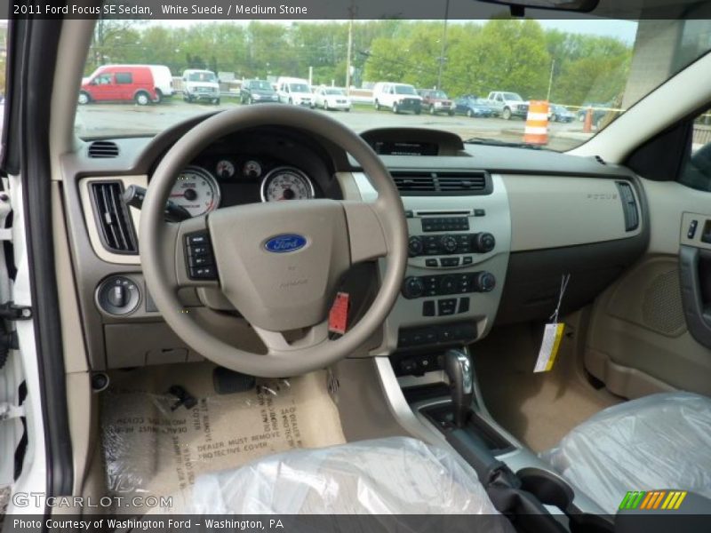 White Suede / Medium Stone 2011 Ford Focus SE Sedan