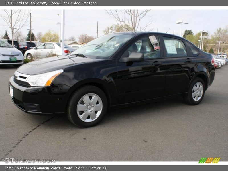 Ebony Black / Medium Stone 2010 Ford Focus S Sedan