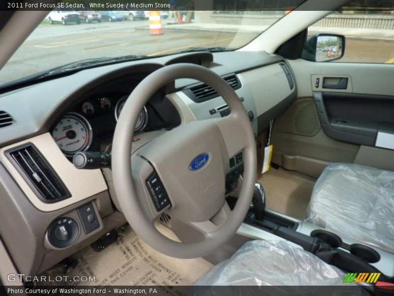 White Suede / Medium Stone 2011 Ford Focus SE Sedan