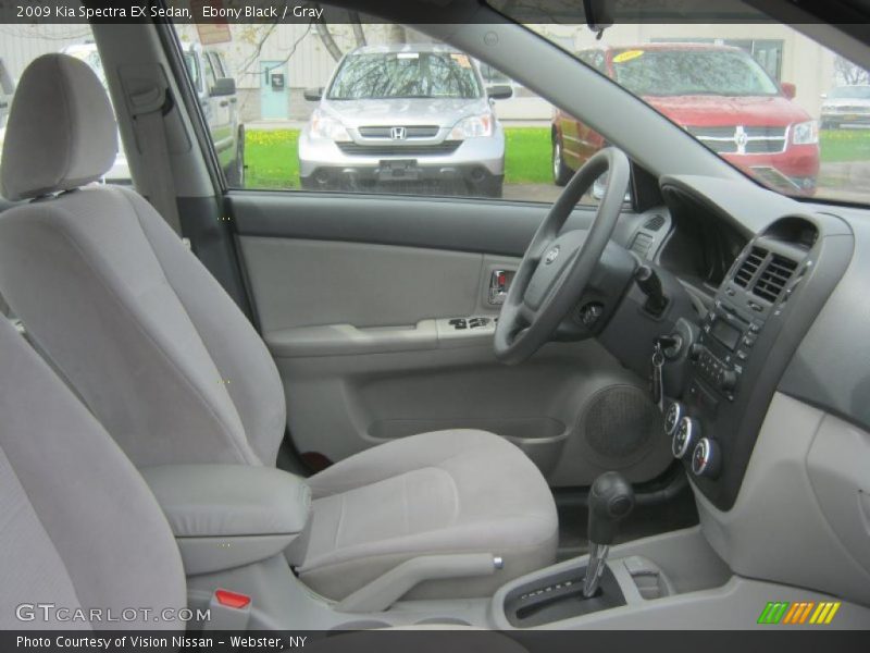 Ebony Black / Gray 2009 Kia Spectra EX Sedan