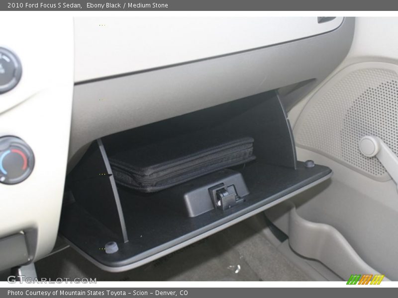 Ebony Black / Medium Stone 2010 Ford Focus S Sedan