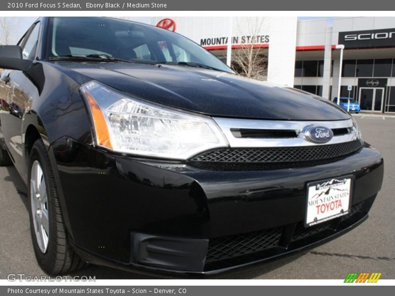 Ebony Black / Medium Stone 2010 Ford Focus S Sedan
