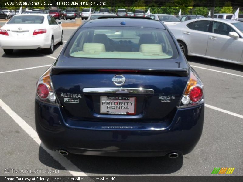 Majestic Blue Metallic / Blond 2008 Nissan Altima 3.5 SE