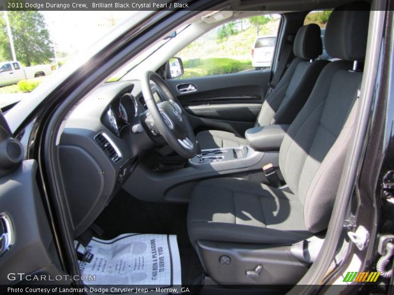 Brilliant Black Crystal Pearl / Black 2011 Dodge Durango Crew