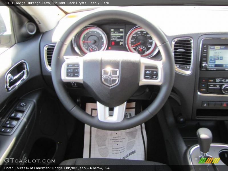 Brilliant Black Crystal Pearl / Black 2011 Dodge Durango Crew