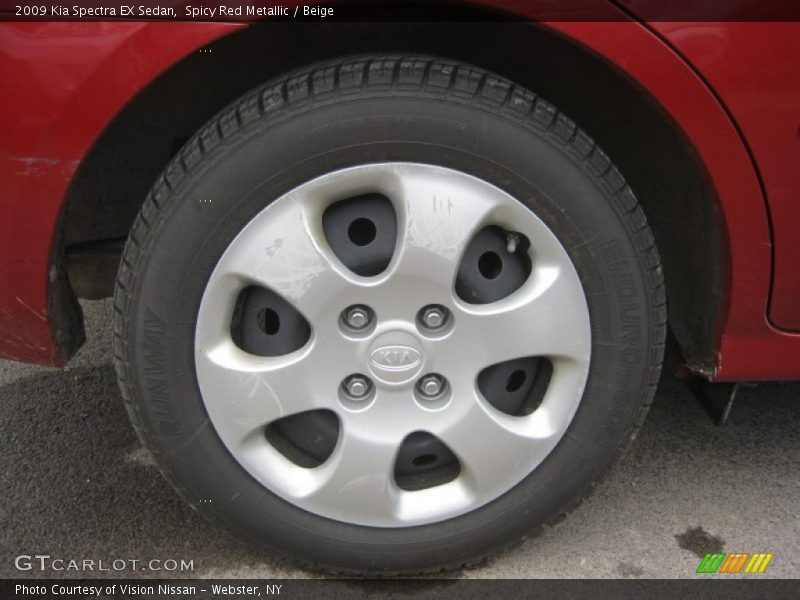 Spicy Red Metallic / Beige 2009 Kia Spectra EX Sedan