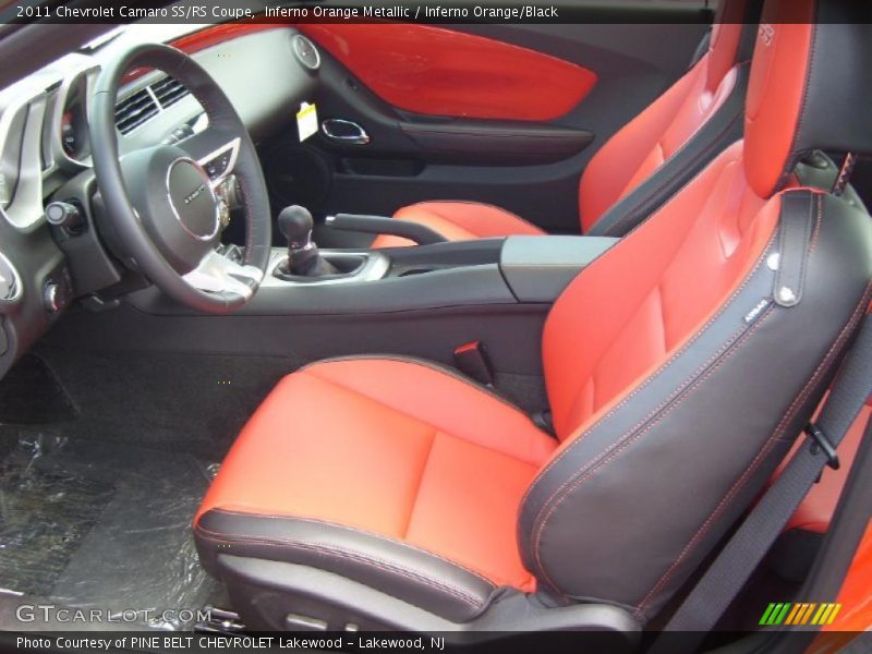 Inferno Orange Metallic / Inferno Orange/Black 2011 Chevrolet Camaro SS/RS Coupe
