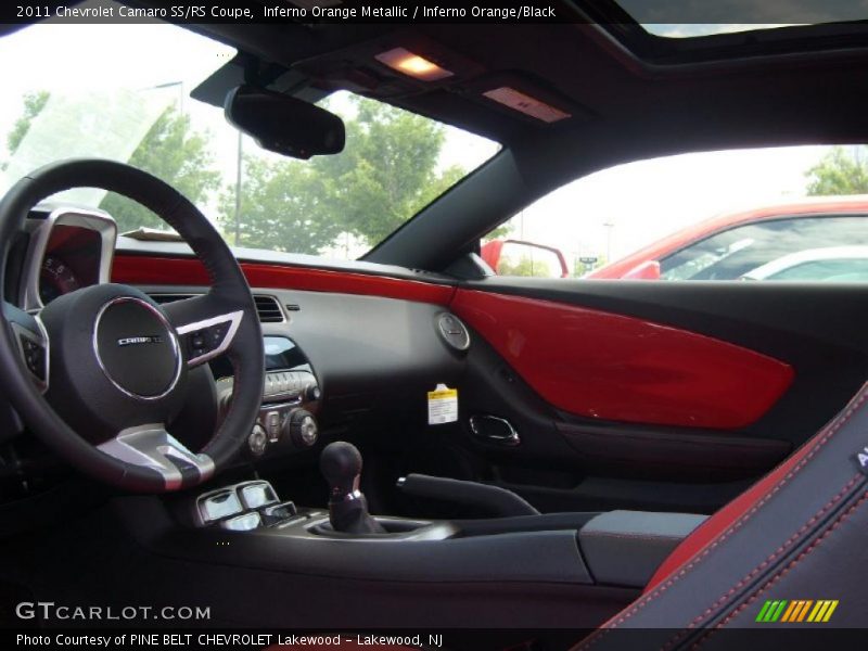 Inferno Orange Metallic / Inferno Orange/Black 2011 Chevrolet Camaro SS/RS Coupe