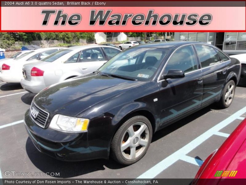 Brilliant Black / Ebony 2004 Audi A6 3.0 quattro Sedan
