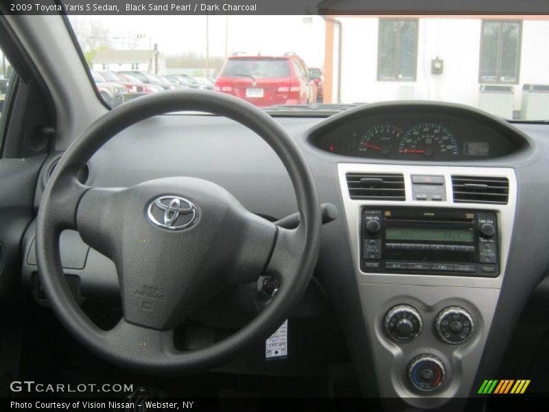Black Sand Pearl / Dark Charcoal 2009 Toyota Yaris S Sedan
