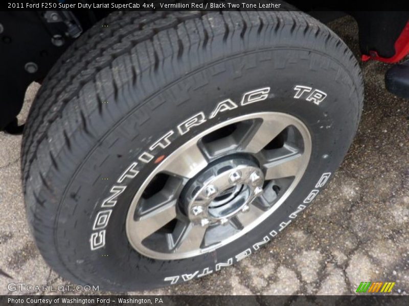 Vermillion Red / Black Two Tone Leather 2011 Ford F250 Super Duty Lariat SuperCab 4x4