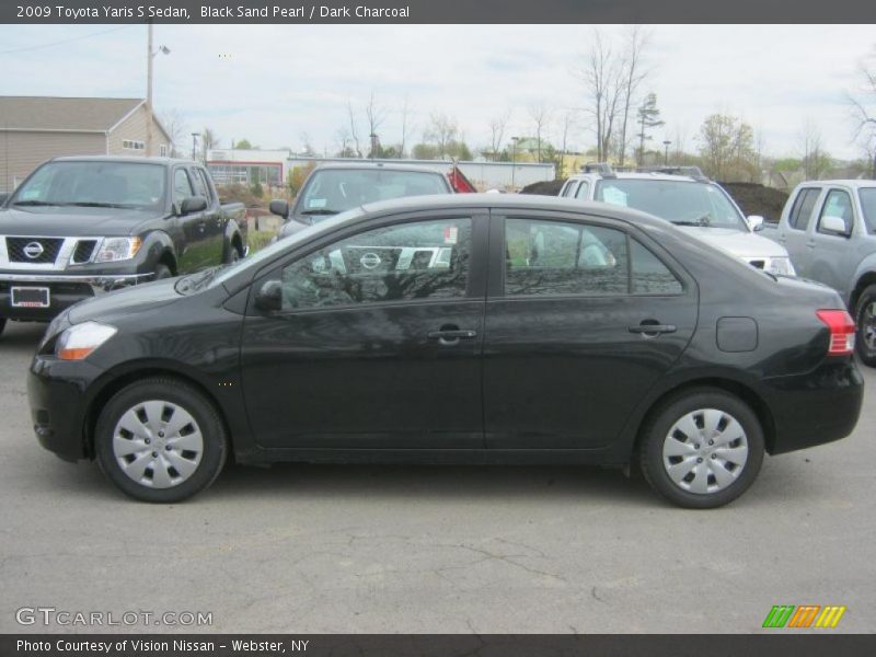 Black Sand Pearl / Dark Charcoal 2009 Toyota Yaris S Sedan