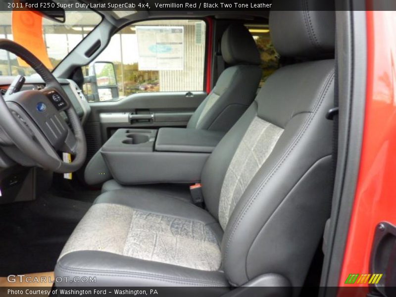 Vermillion Red / Black Two Tone Leather 2011 Ford F250 Super Duty Lariat SuperCab 4x4