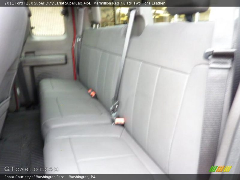 Vermillion Red / Black Two Tone Leather 2011 Ford F250 Super Duty Lariat SuperCab 4x4