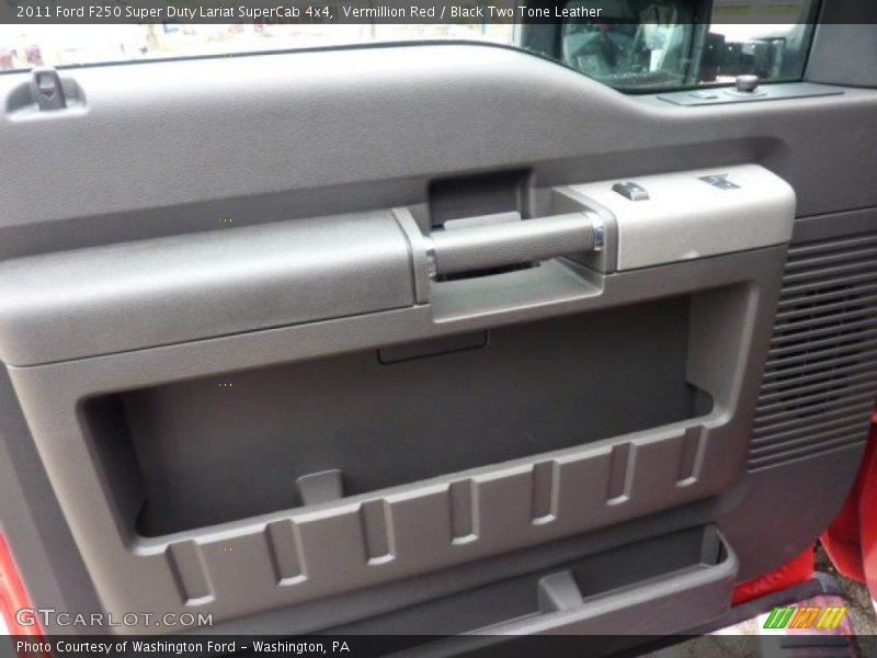 Vermillion Red / Black Two Tone Leather 2011 Ford F250 Super Duty Lariat SuperCab 4x4