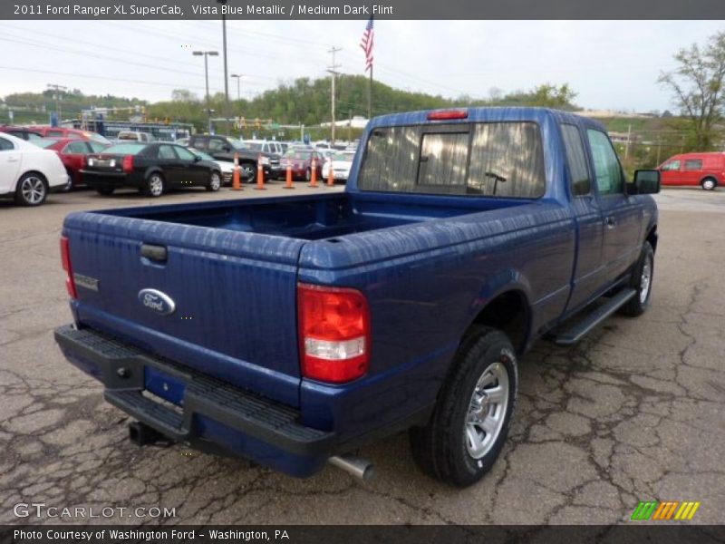 Vista Blue Metallic / Medium Dark Flint 2011 Ford Ranger XL SuperCab
