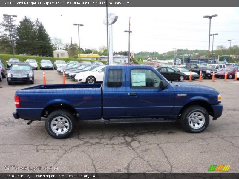 Vista Blue Metallic / Medium Dark Flint 2011 Ford Ranger XL SuperCab