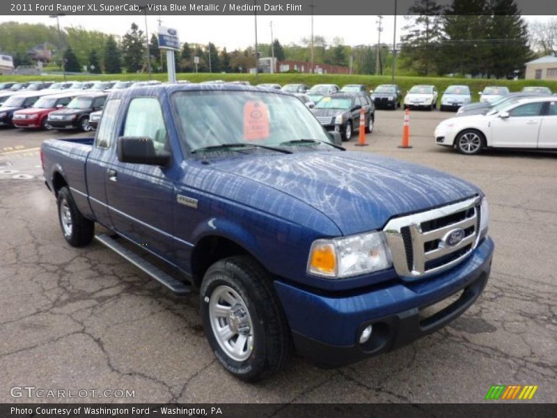 Vista Blue Metallic / Medium Dark Flint 2011 Ford Ranger XL SuperCab