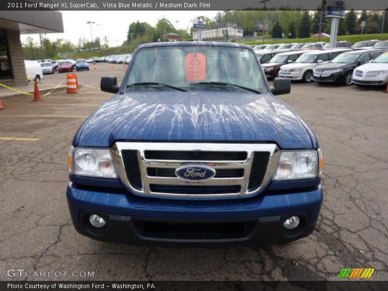 Vista Blue Metallic / Medium Dark Flint 2011 Ford Ranger XL SuperCab