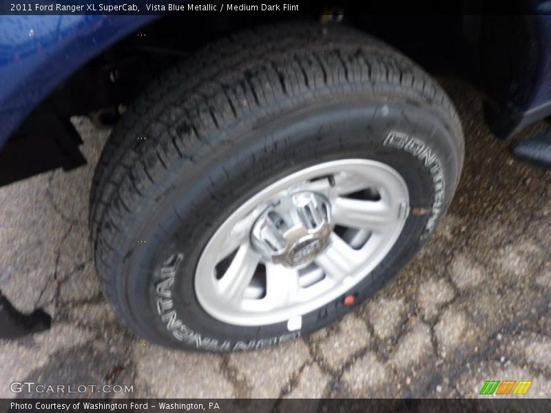 Vista Blue Metallic / Medium Dark Flint 2011 Ford Ranger XL SuperCab