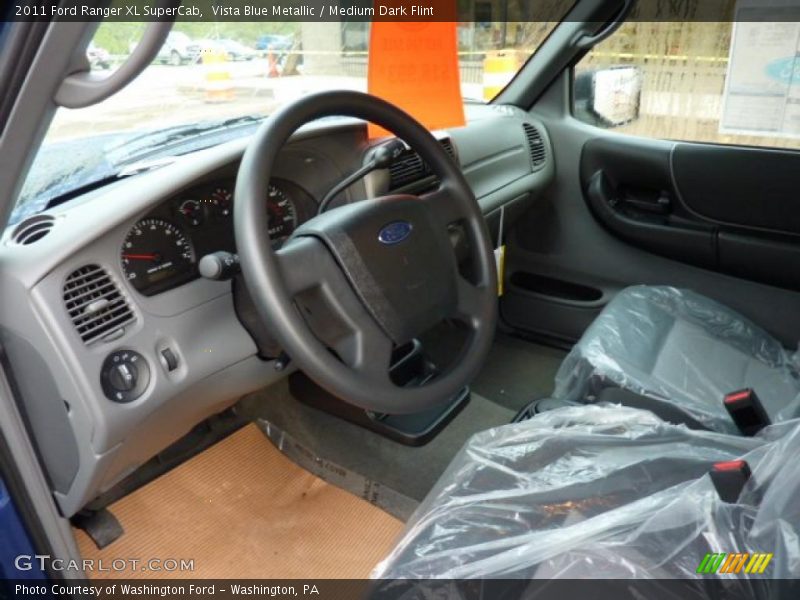 Vista Blue Metallic / Medium Dark Flint 2011 Ford Ranger XL SuperCab