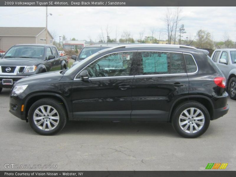 Deep Black Metallic / Sandstone 2009 Volkswagen Tiguan SE 4Motion