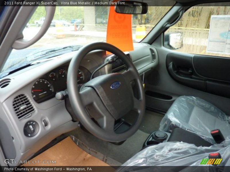 Vista Blue Metallic / Medium Dark Flint 2011 Ford Ranger XL SuperCab