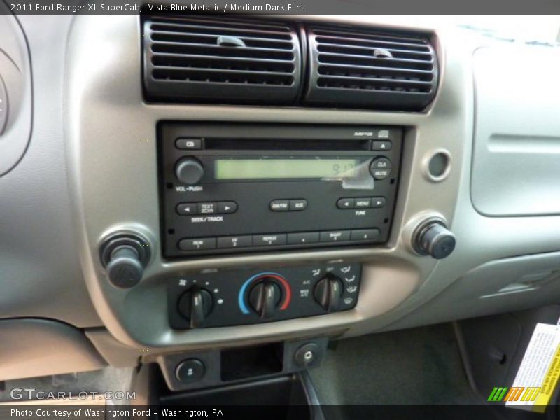 Vista Blue Metallic / Medium Dark Flint 2011 Ford Ranger XL SuperCab