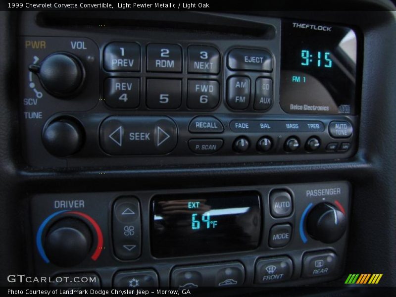 Controls of 1999 Corvette Convertible