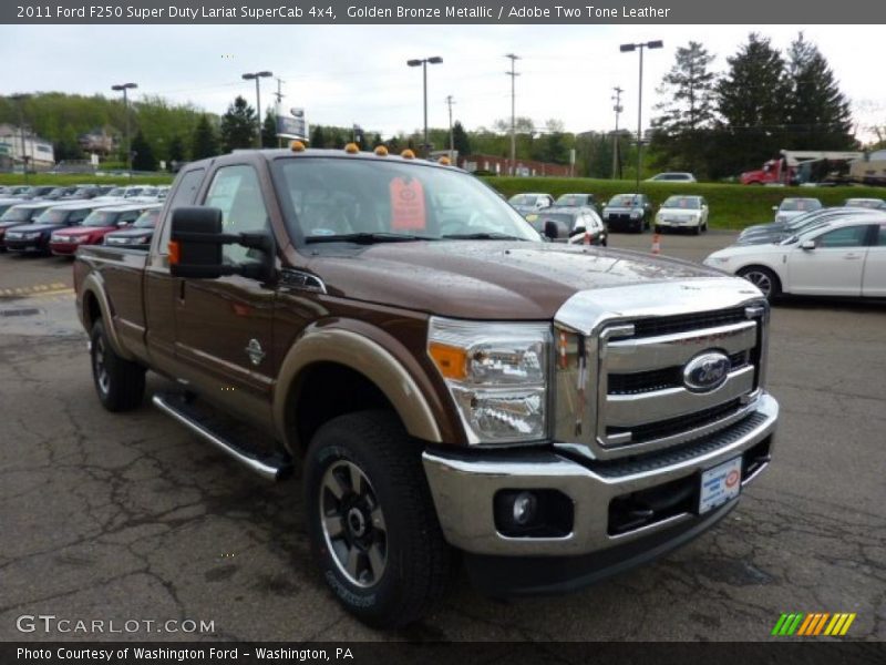 Golden Bronze Metallic / Adobe Two Tone Leather 2011 Ford F250 Super Duty Lariat SuperCab 4x4